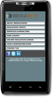 BridgeFront Mobile Website